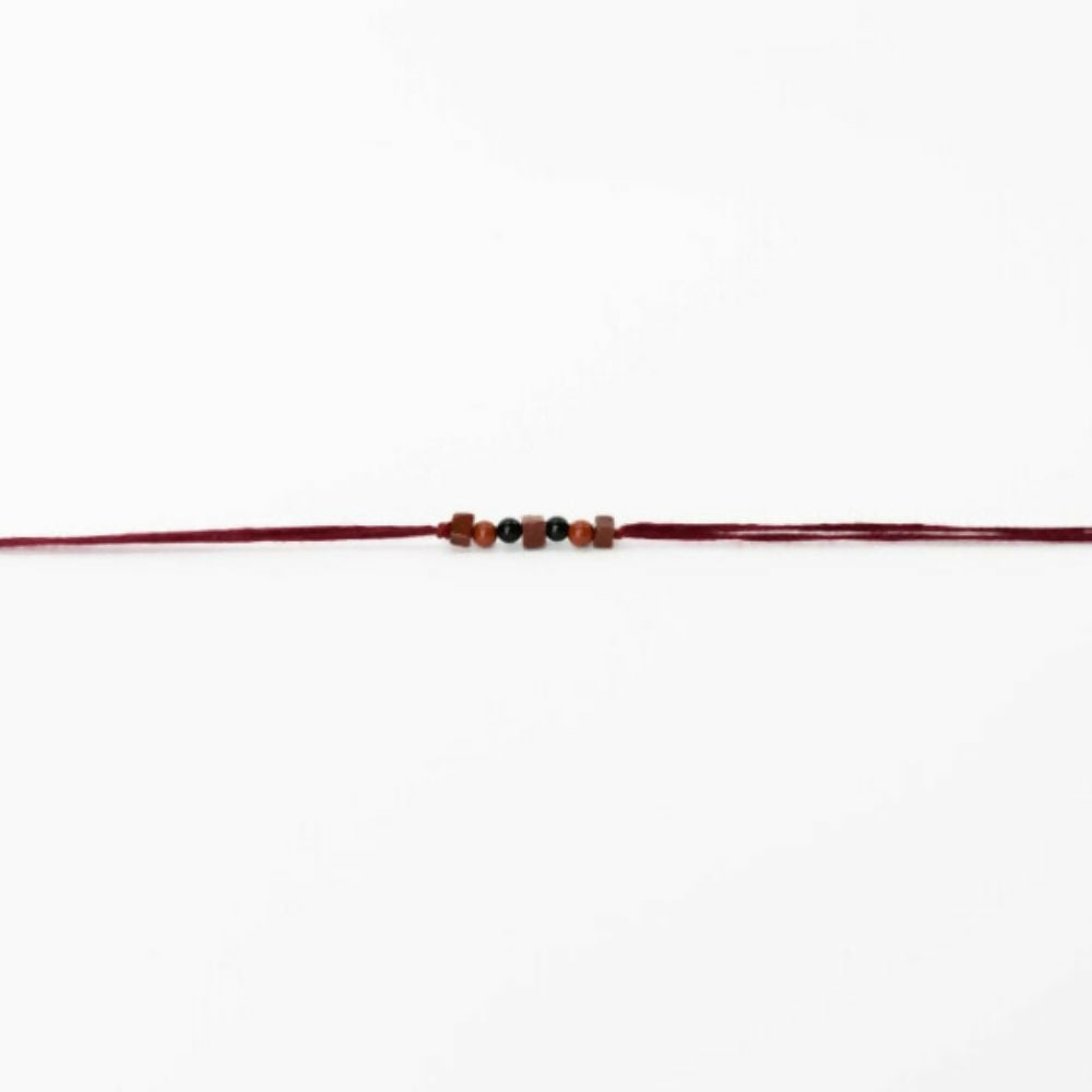 Indianvibez Bodh Grounded Resilience Real Crystal Stone Rakhi With Authenticity Certificate | Grocsy