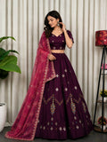 Lehenga Mart Wine Designer Navratri Lehenga Choli for Women | Grocsy