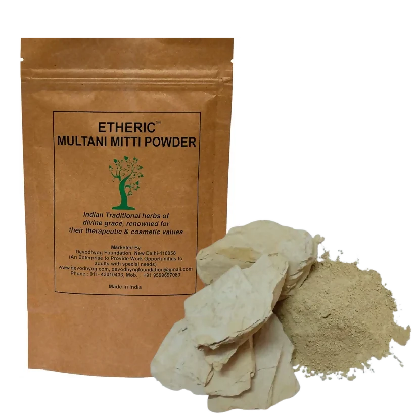Etheric Multani Mitti – Natural Deep Cleansing & Skin Brightening Face Pack | Grocsy