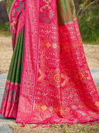 Shree Shyam Fashion Mehendi Soft Silk Saree | Grocsy