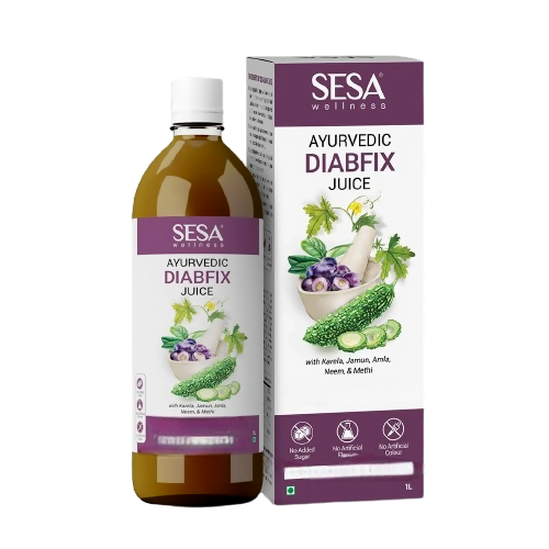 Sesa Ayurvedic Diabfix Juice with Karela Jamun Juice | Grocsy
