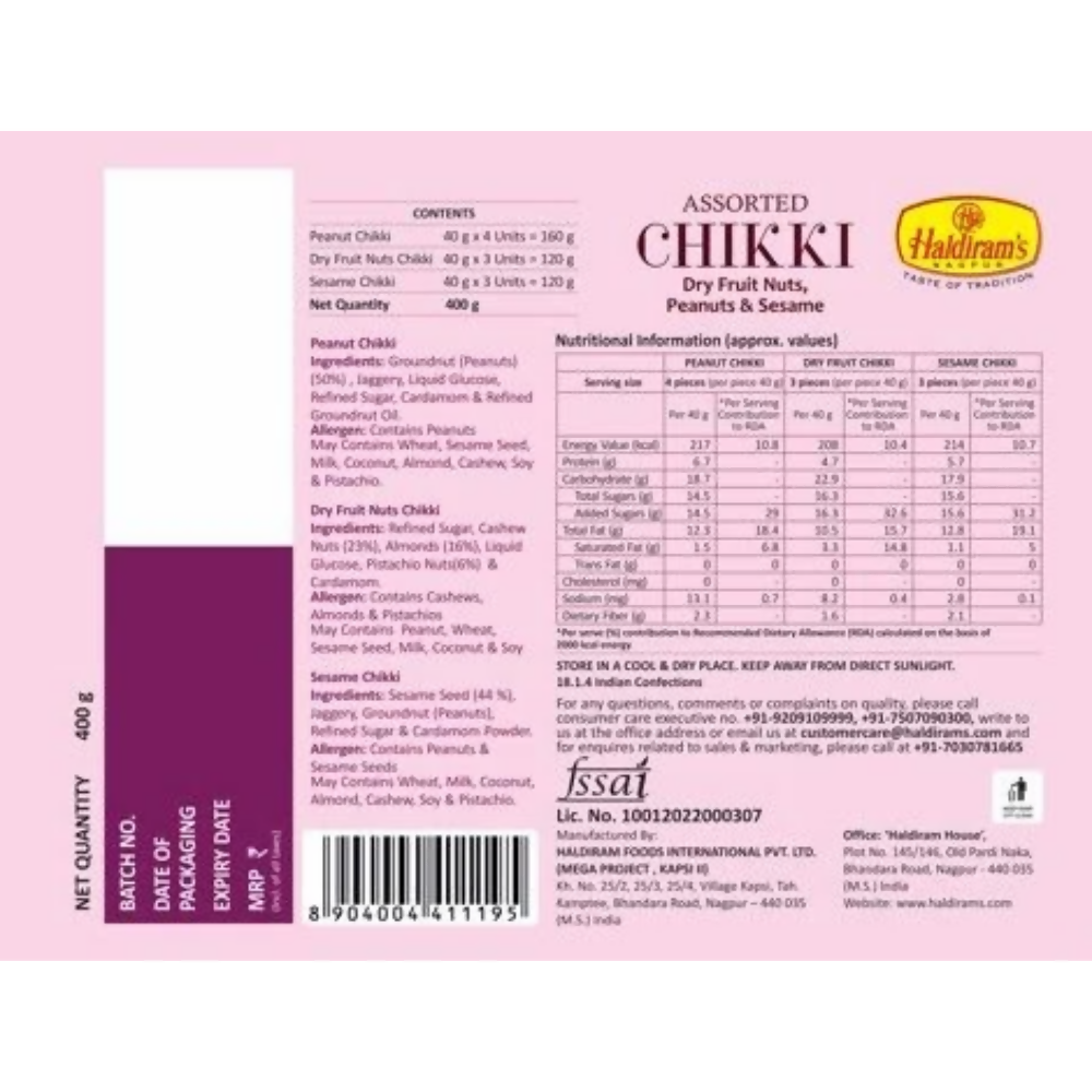 Haldiram's Assorted Chikki | Grocsy