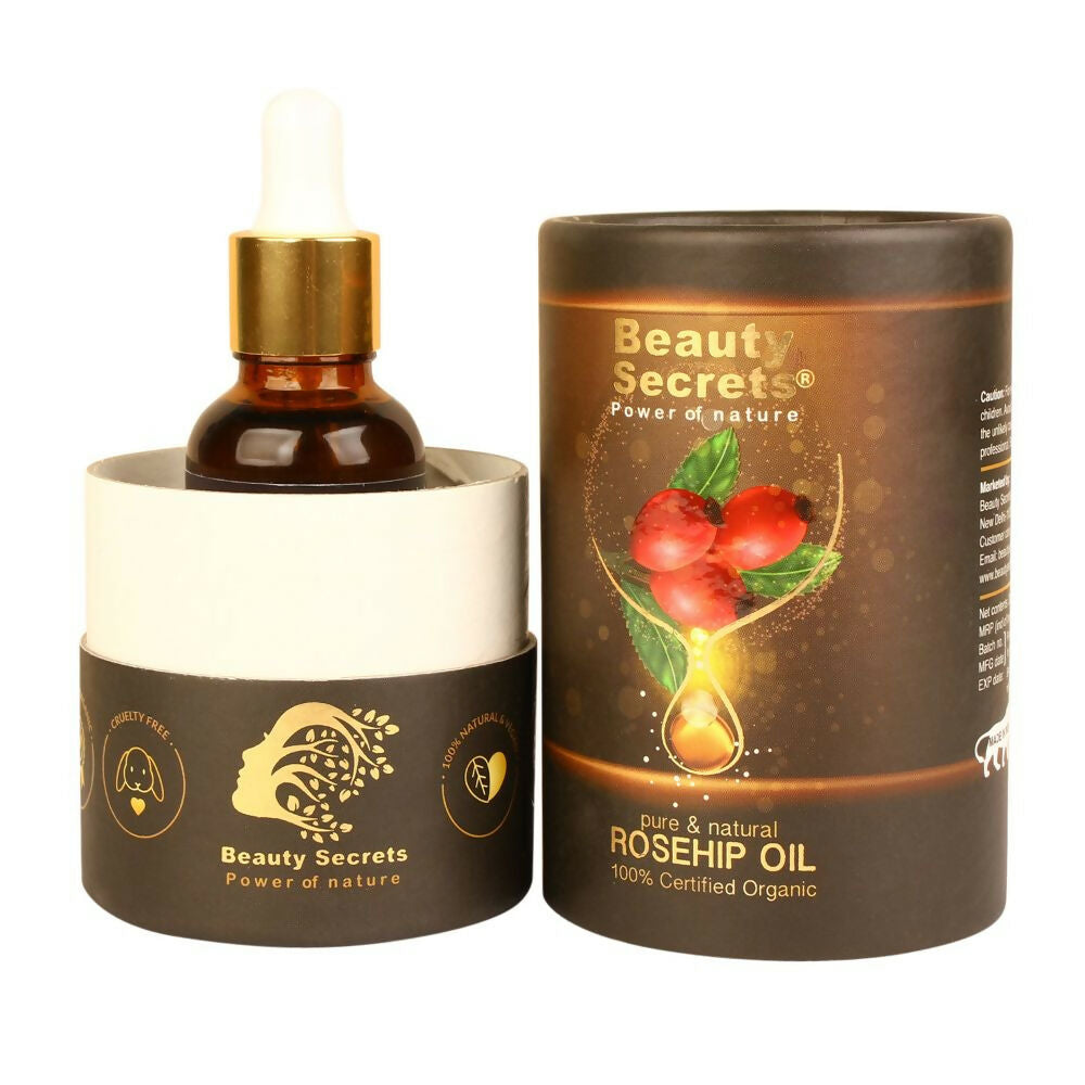 Beauty Secrets Certified Organic Rosehip Oil for Face and Body | Grocsy