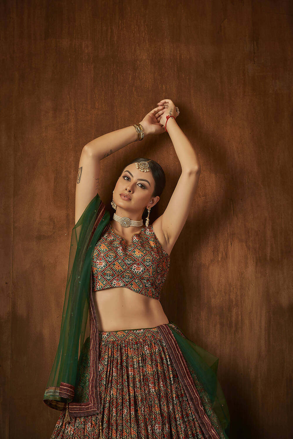 Wedding Designer Multi Georgette Lehenga Choli - Anbazaar | Grocsy
