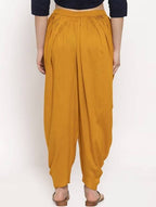 Cheera Women’s Mustard Dhoti Pant CH09D | Grocsy