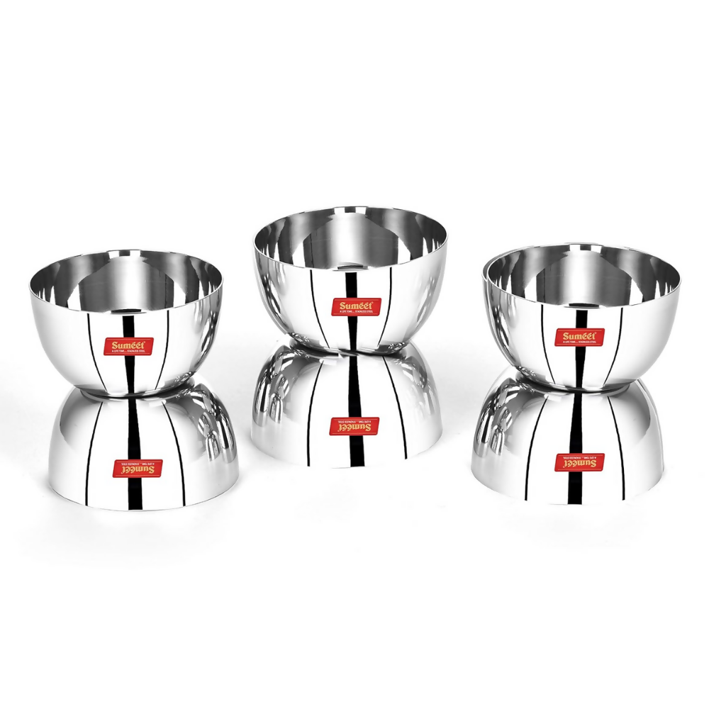 Sumeet Stainless Steel SoLid Apple Bowl | Grocsy