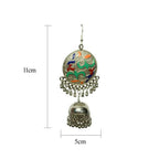 Tiaraa Multicolor Silver Oxidised Jhumki Fashion Earrings - Swadesiicart