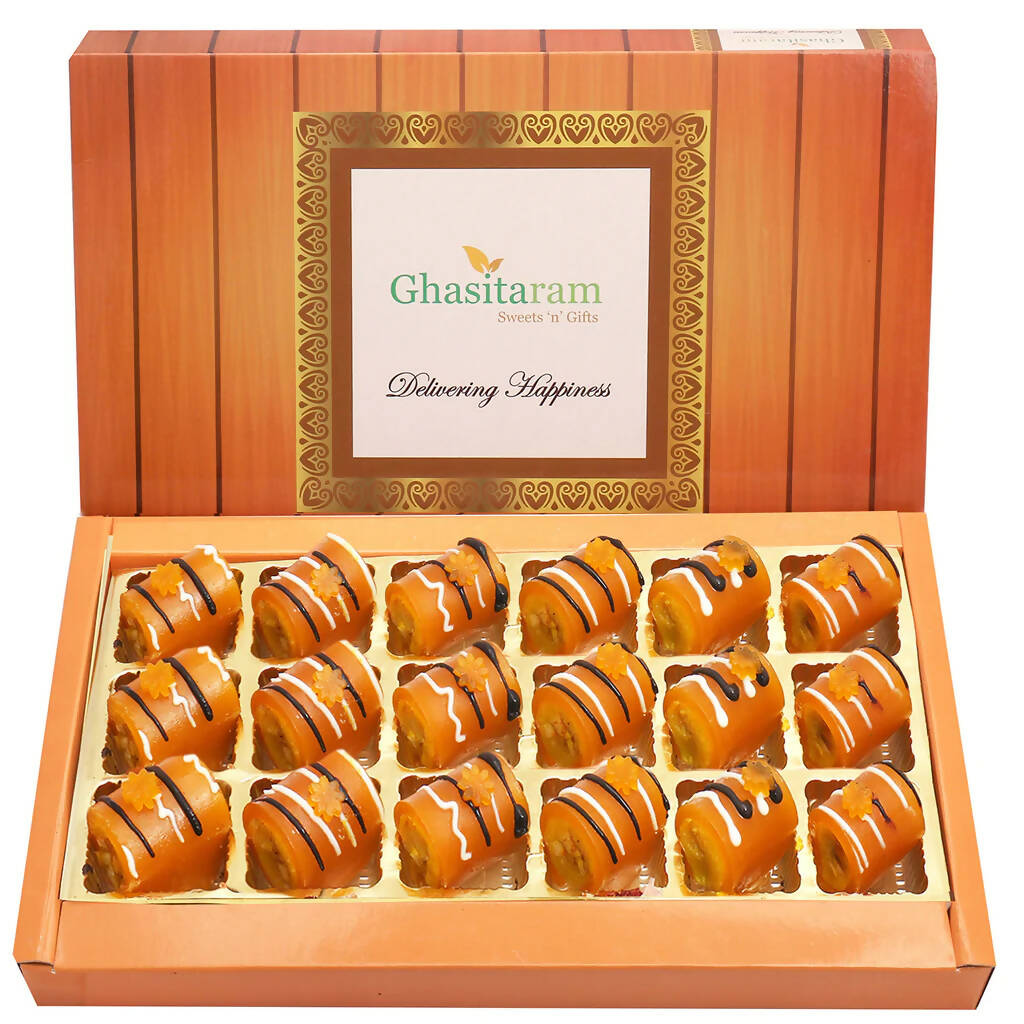 Ghasitaram Mango Roll Delight Sweets | Grocsy