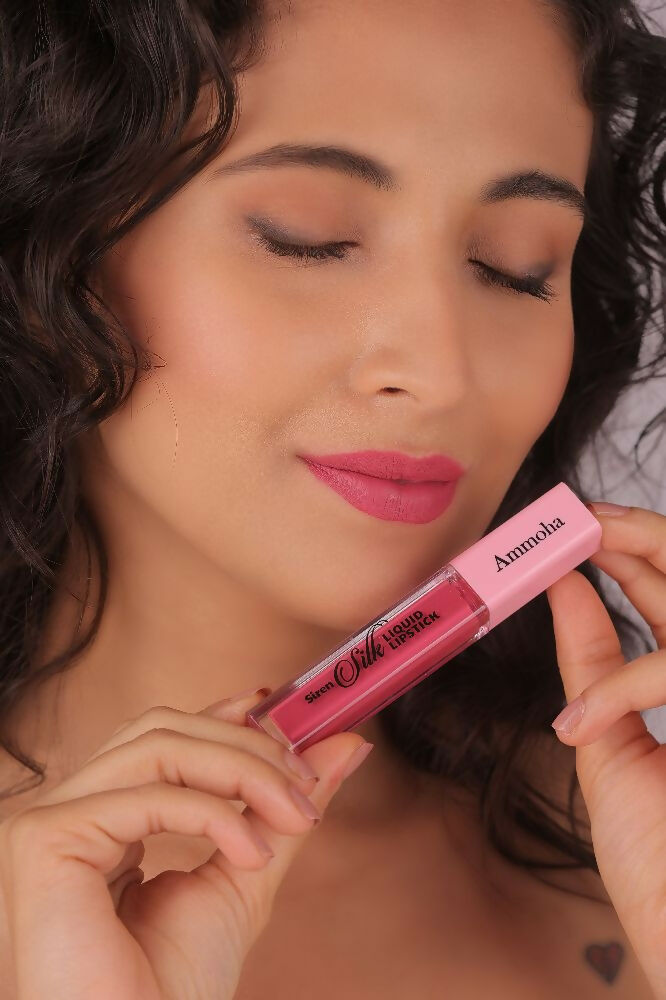 Ammoha Cosmetics Long-Lasting, Matte-Finished Rosewood Glow Color Liquid Lipstick | Grocsy