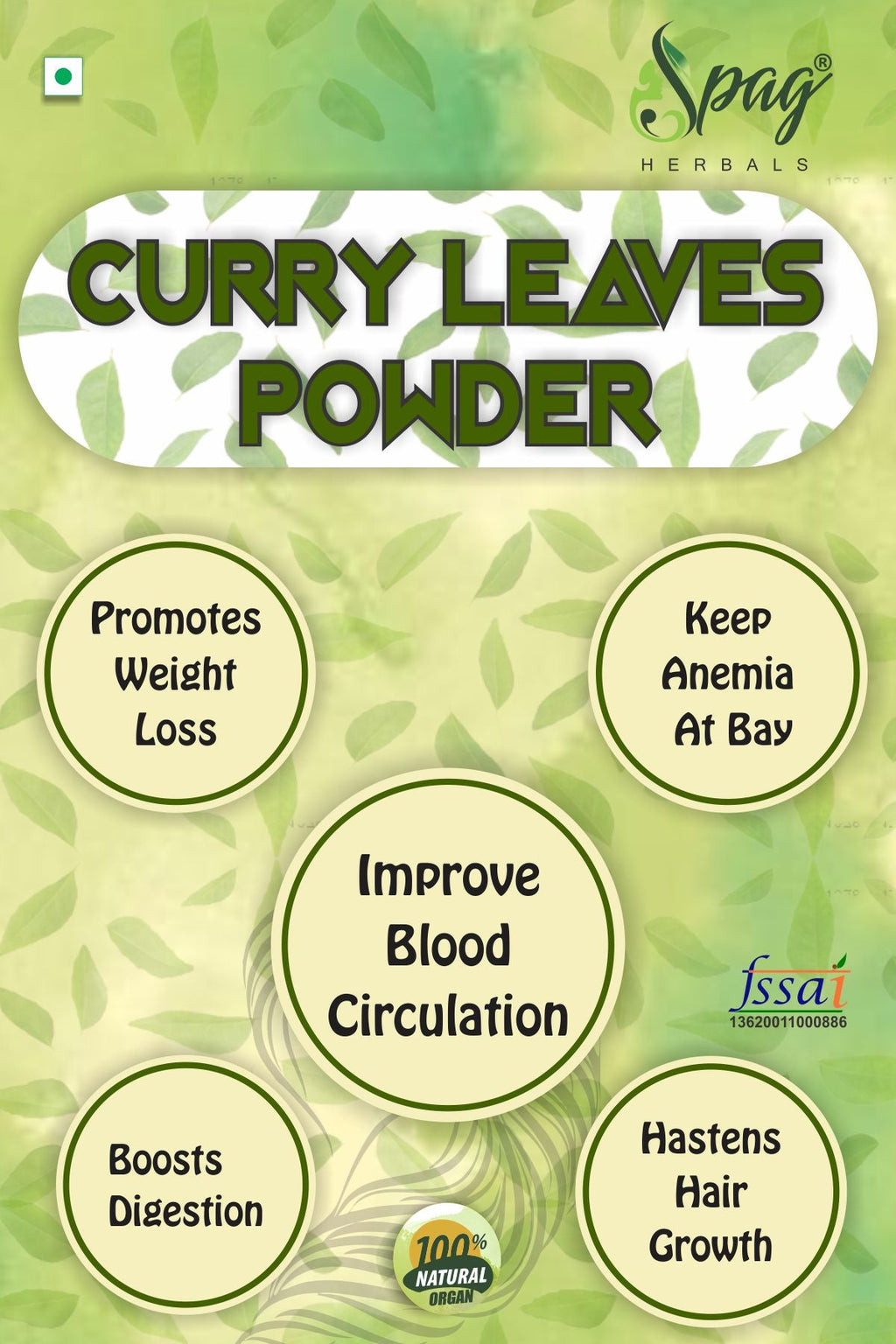 Spag Herbals Premium Curry Leaves Powder | Grocsy