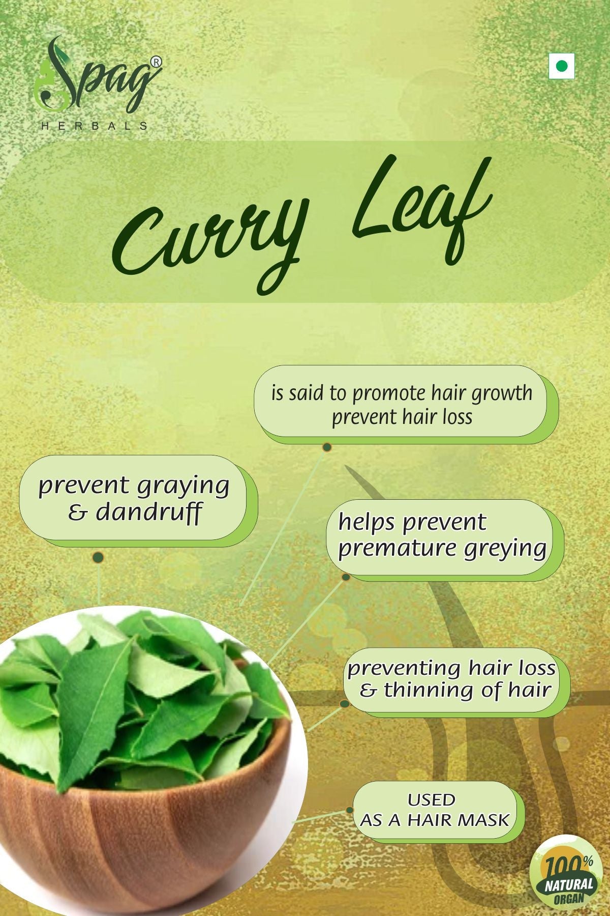 Spag Herbals Premium Curry Leaves Powder | Grocsy