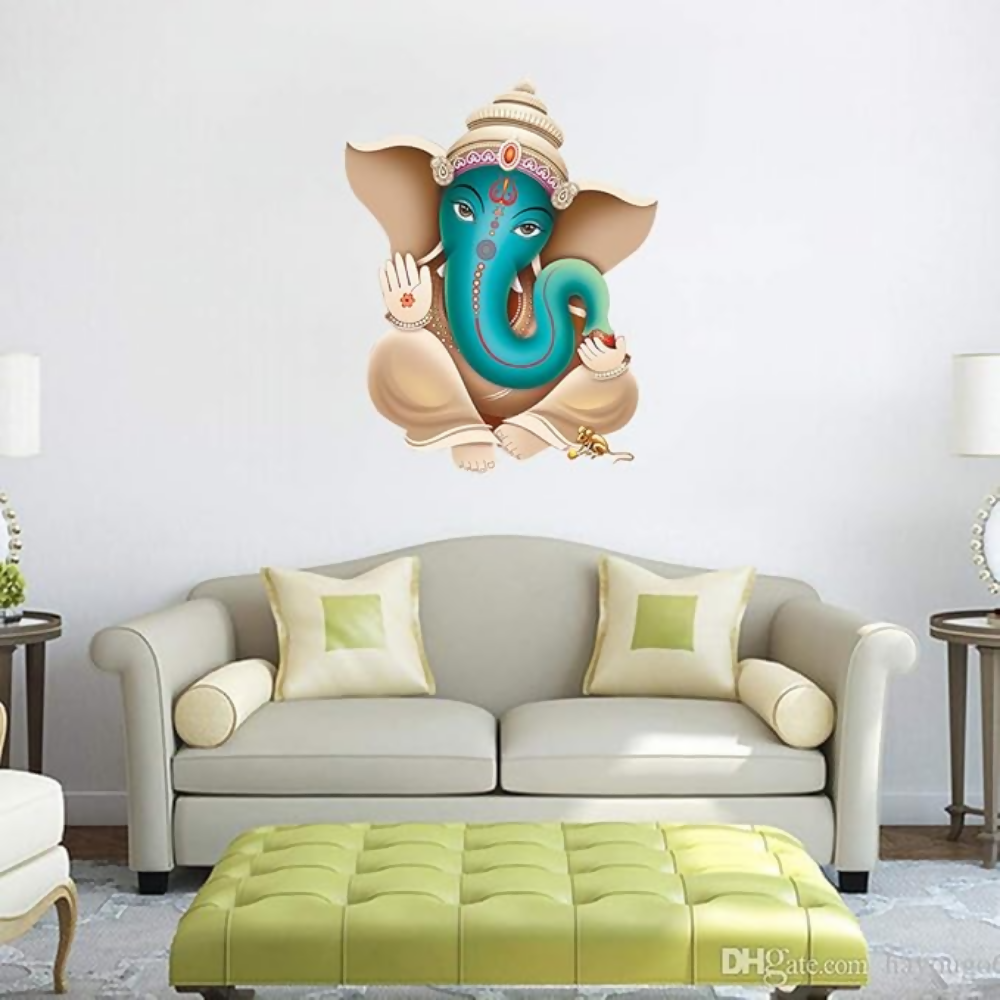 Rangoli Vinyl Religion Large Wall Sticker (Multicolor, 50 or 70 cm) | Grocsy