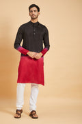 Red Knight Designer Men's Kurta by Hilo Design | Grocsy