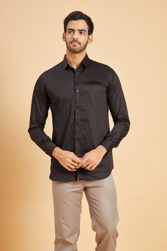 Ragic Pintuck Shirt by Hilo Design | Grocsy