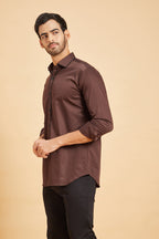 Brunette Pattern Designer Men's Shirt by Hilo Design | Grocsy