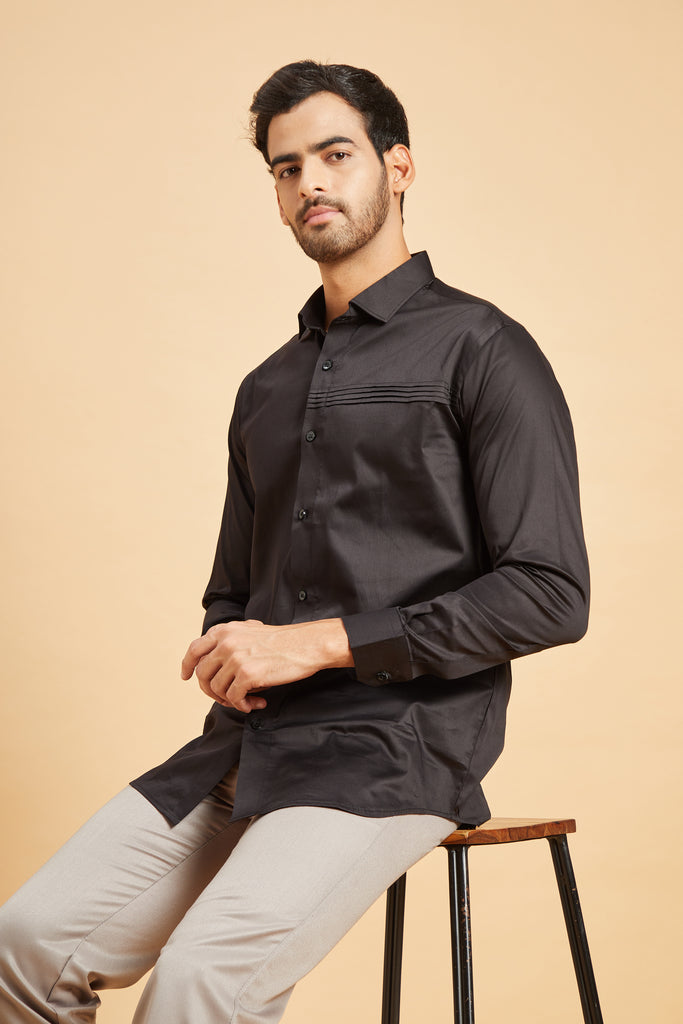 Ragic Pintuck Shirt by Hilo Design | Grocsy