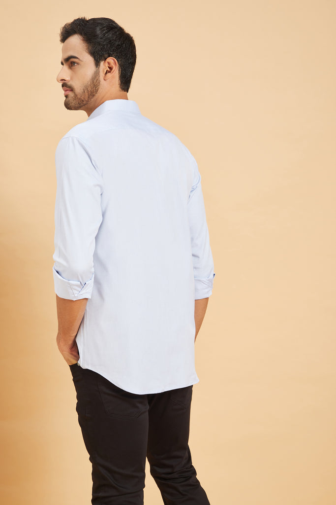 Skii Chinese Collar Shirt by Hilo Design | Grocsy