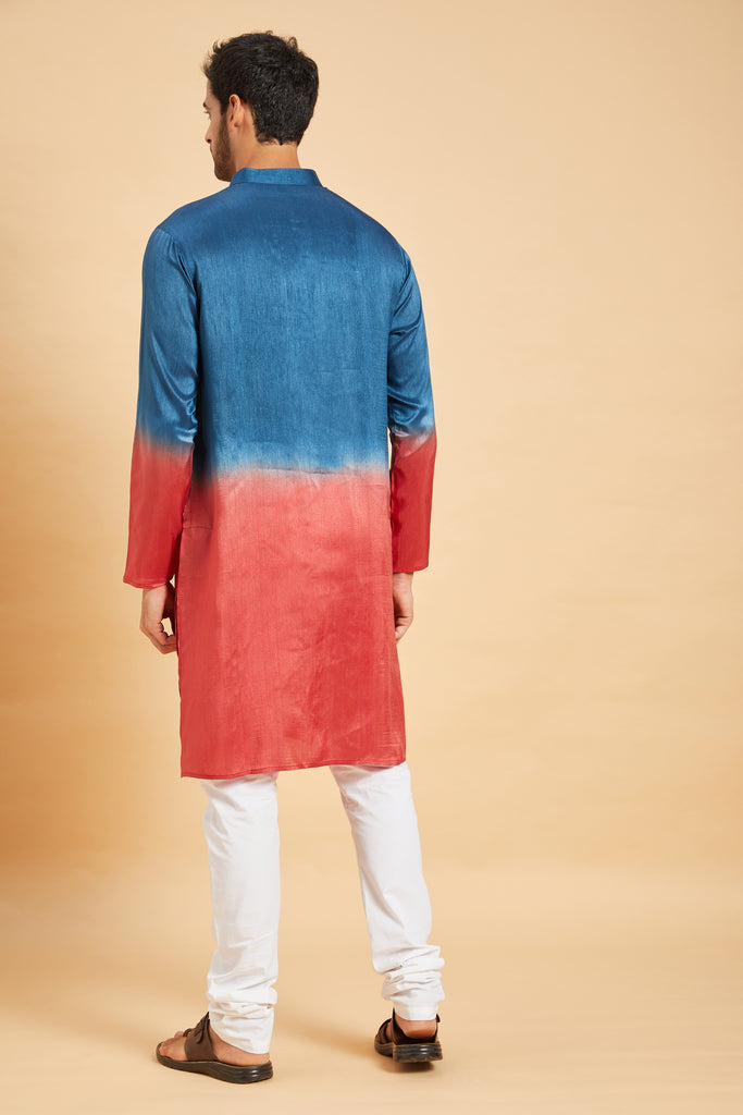 Radical Marino Ombre Kurta by Hilo Design | Grocsy