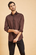 Brunette Pattern Designer Men's Shirt by Hilo Design | Grocsy