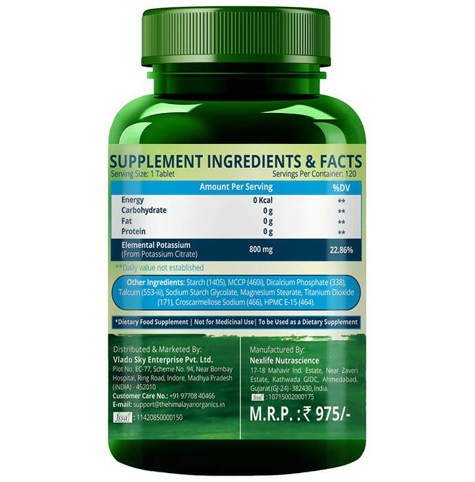 Himalayan Organics Potassium Citrate Tablets | Grocsy