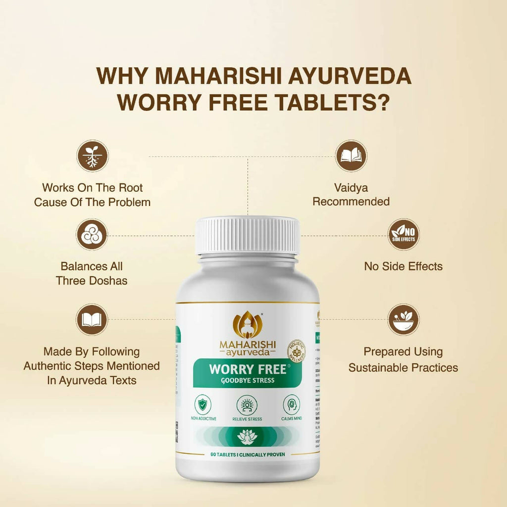 Maharishi Ayurveda Worry Free Tablets - Swadesiicart
