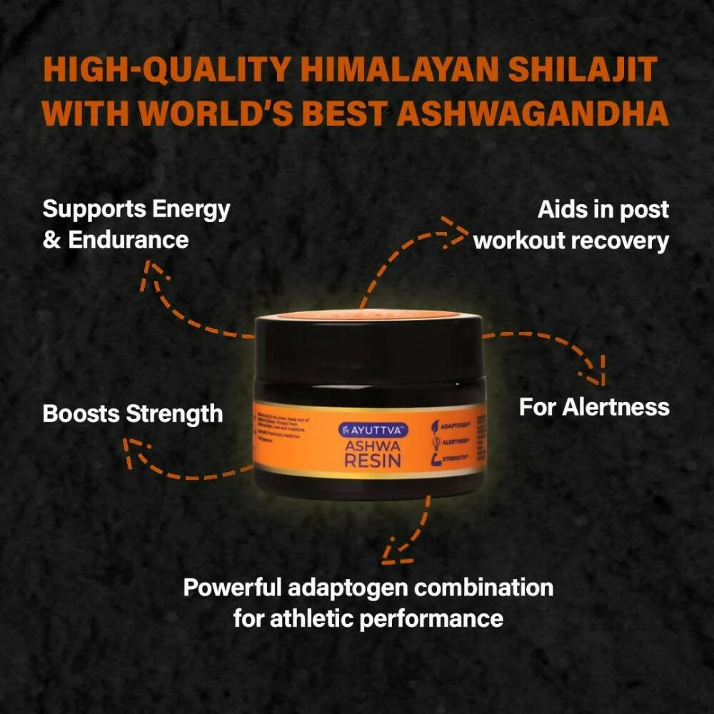 Ayuttva Ashwa Resin With Sj & KSM-66 Ashwagandha | Grocsy