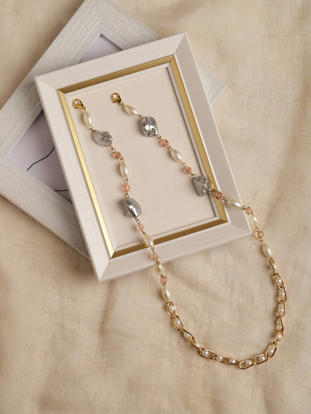 Embellished Mask Chain - Ruby Raang | Grocsy