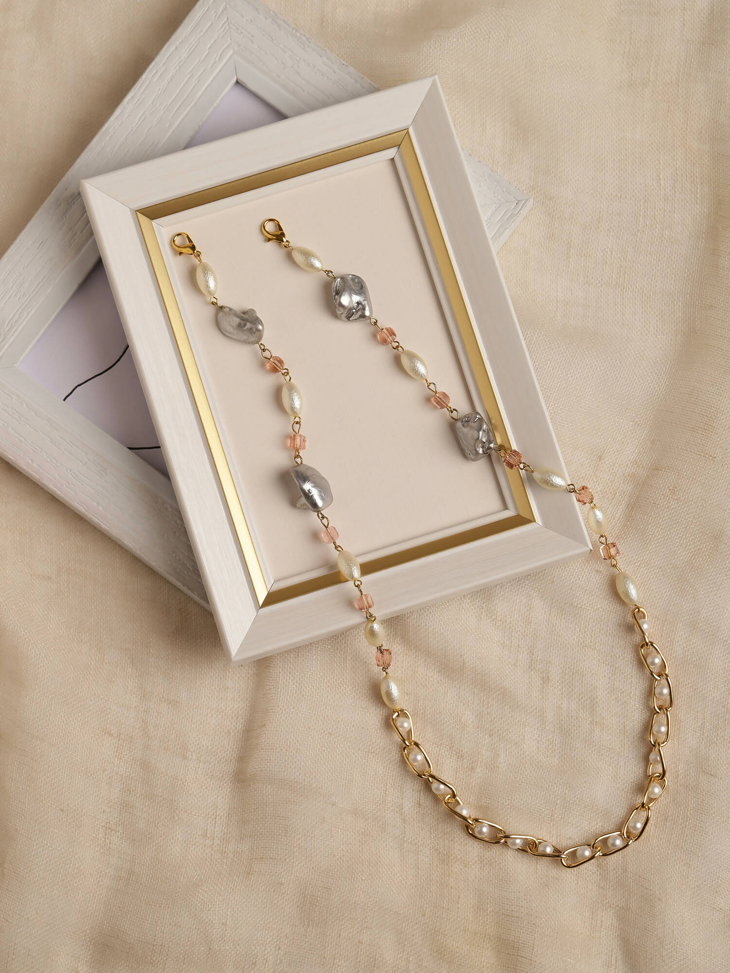 Embellished Mask Chain - Ruby Raang | Grocsy