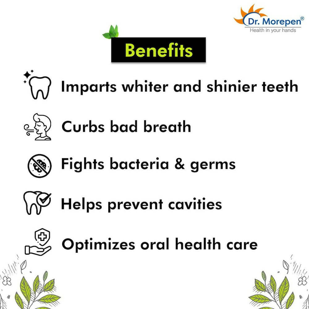 Dr. Morepen Active Smile Charcoal Toothpaste for Teeth Whitening & Bad Breath Removal | Grocsy
