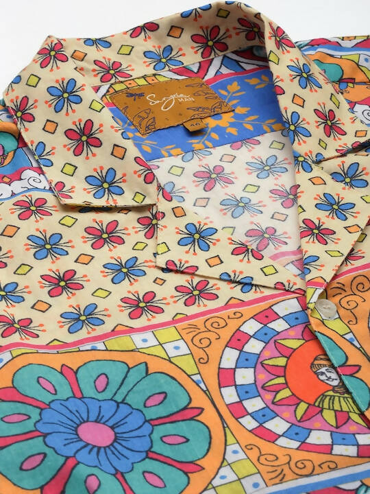 Multicoloured Relaxed Opaque Printed Casual Resort Shirt - Mahotsav | Grocsy