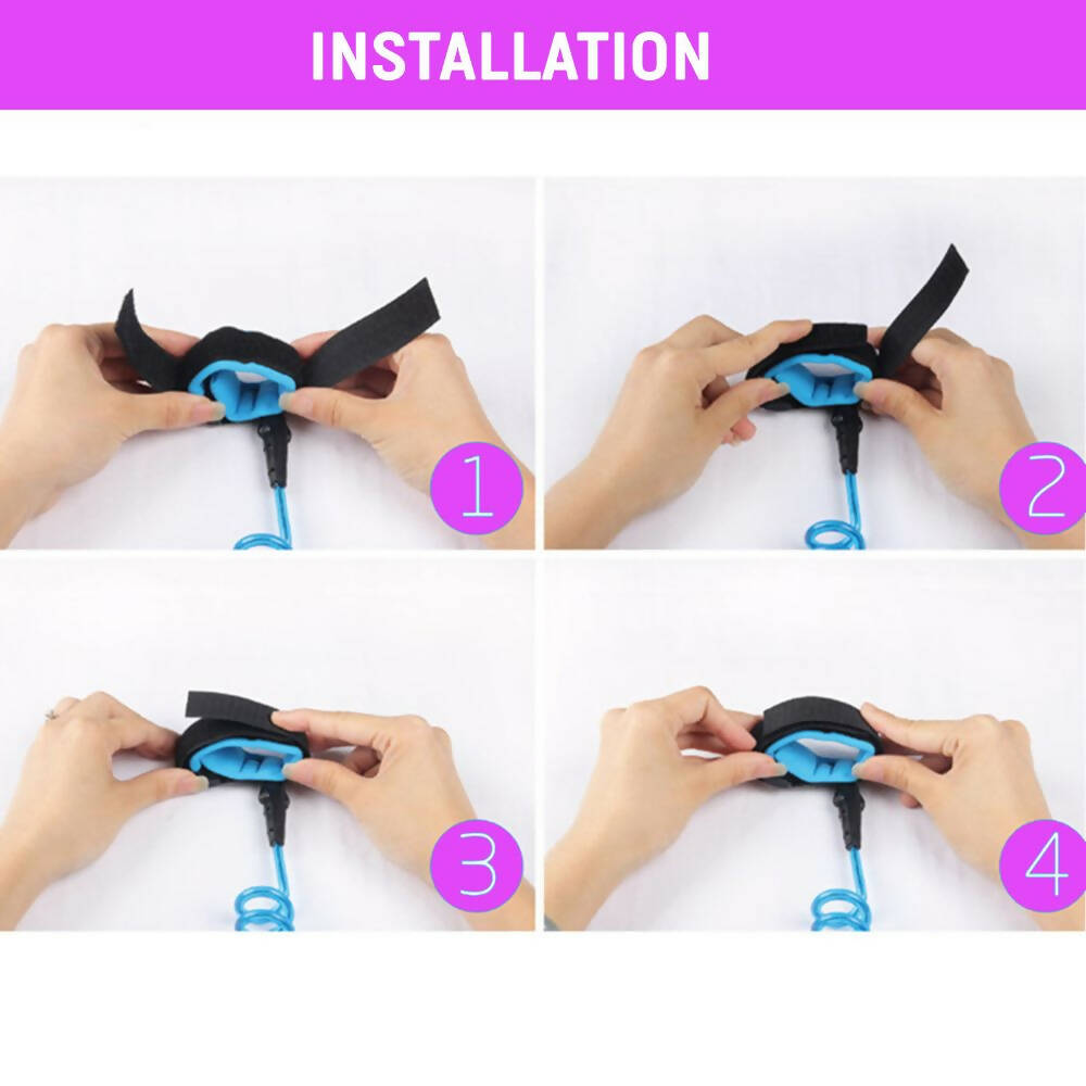 Safe-O-Kid Elastic Safety Wrist Adjustable Strap link for Baby- Orange Colour | Grocsy