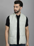 Even Apparels Nehru Jacket With Welt Pockets - Green | Grocsy