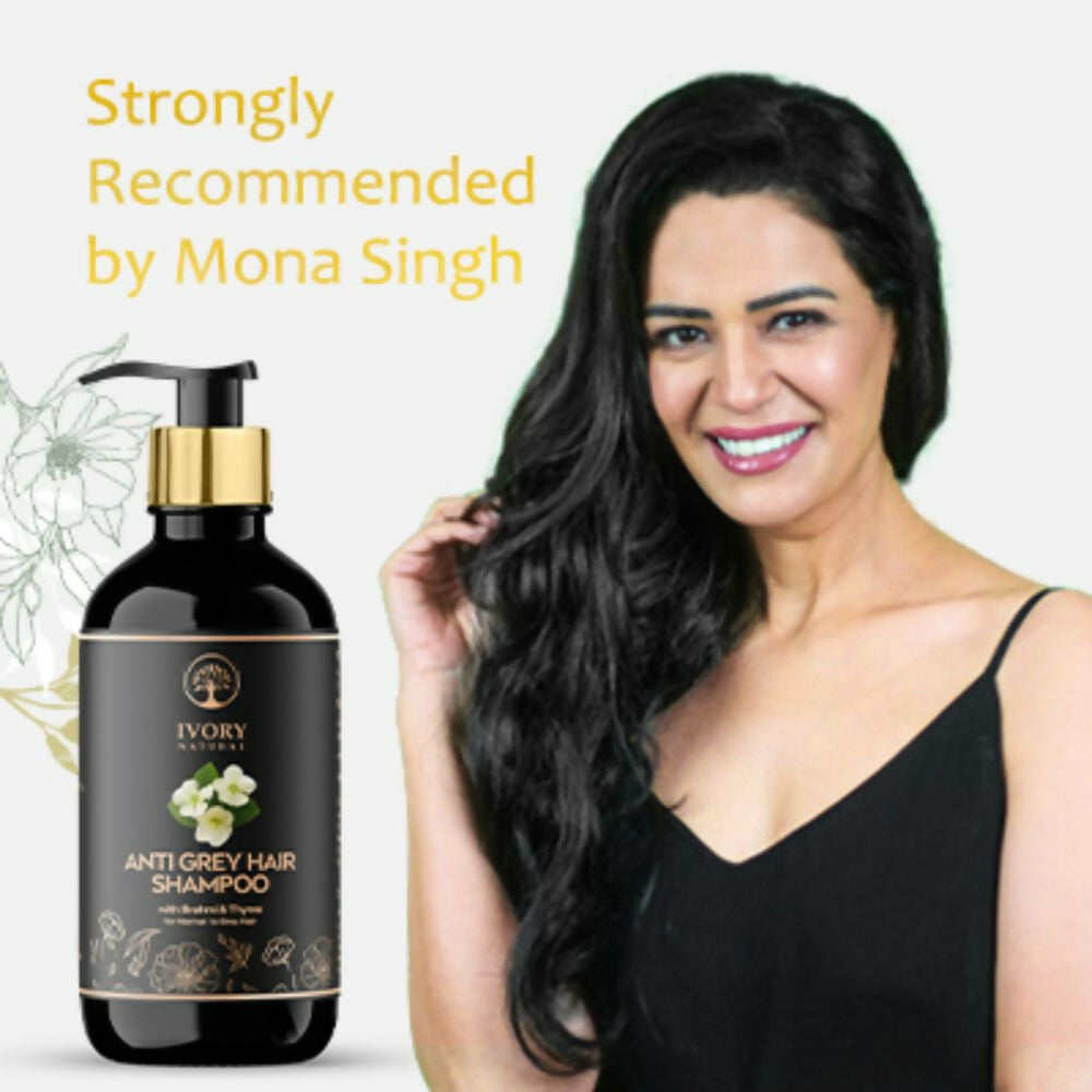 Ivory Natural Grey Hair Shampoo For Nature-Inspired Grey Coverage And Revitalization | Grocsy