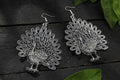 Mominos Fashion Johar Kamal Oxidised Peacock Design Earrings