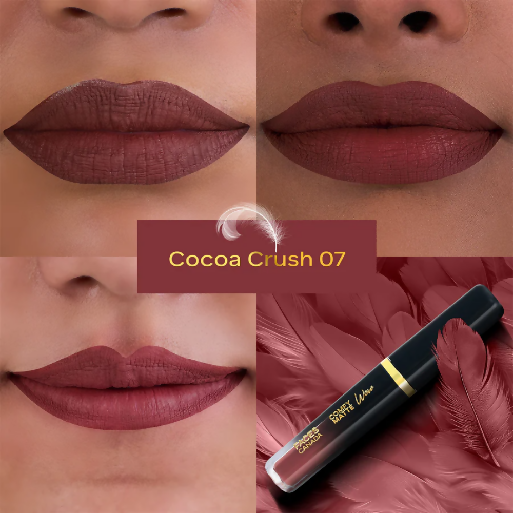 Faces Canada Comfy Matte Wow Liquid Lipstick - Cocoa Crush 07 | Grocsy