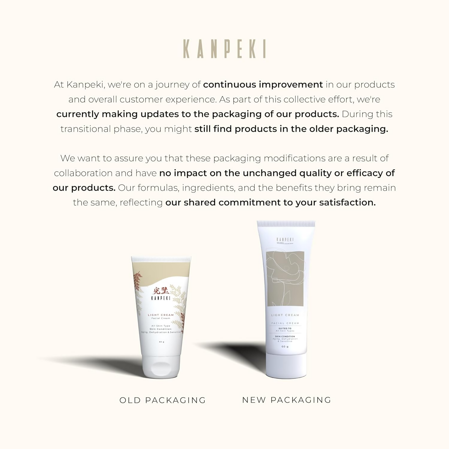 Kanpeki Light Facial Cream Counteracts Signs of Ageing | Grocsy