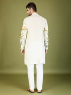 Vastranavya Exclusive Wedding Wear Viscose Rayon Thread Embroidered Work Kurta | Grocsy