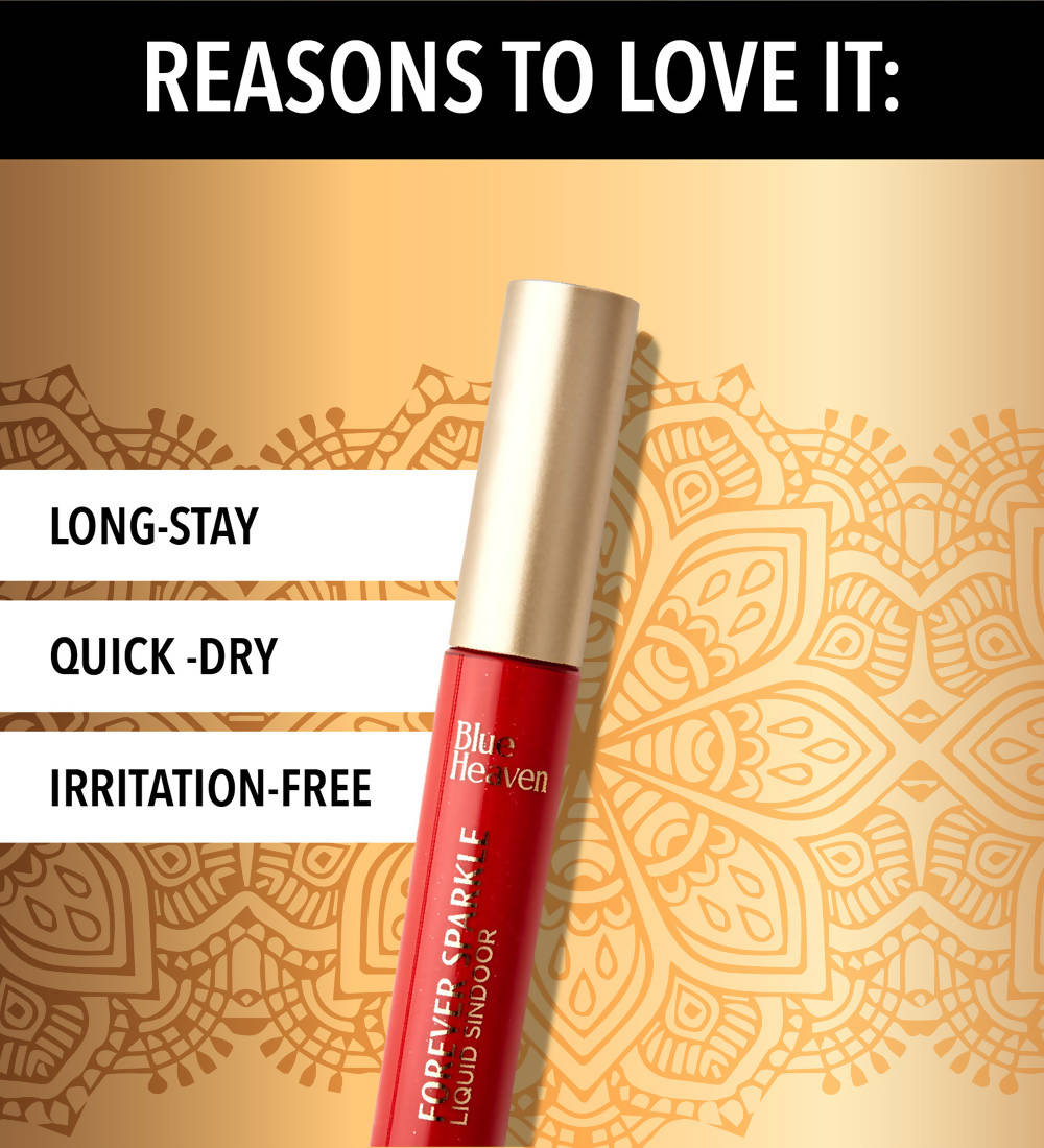 Blue Heaven Forever Sparkle Liquid Sindoor Red | Grocsy