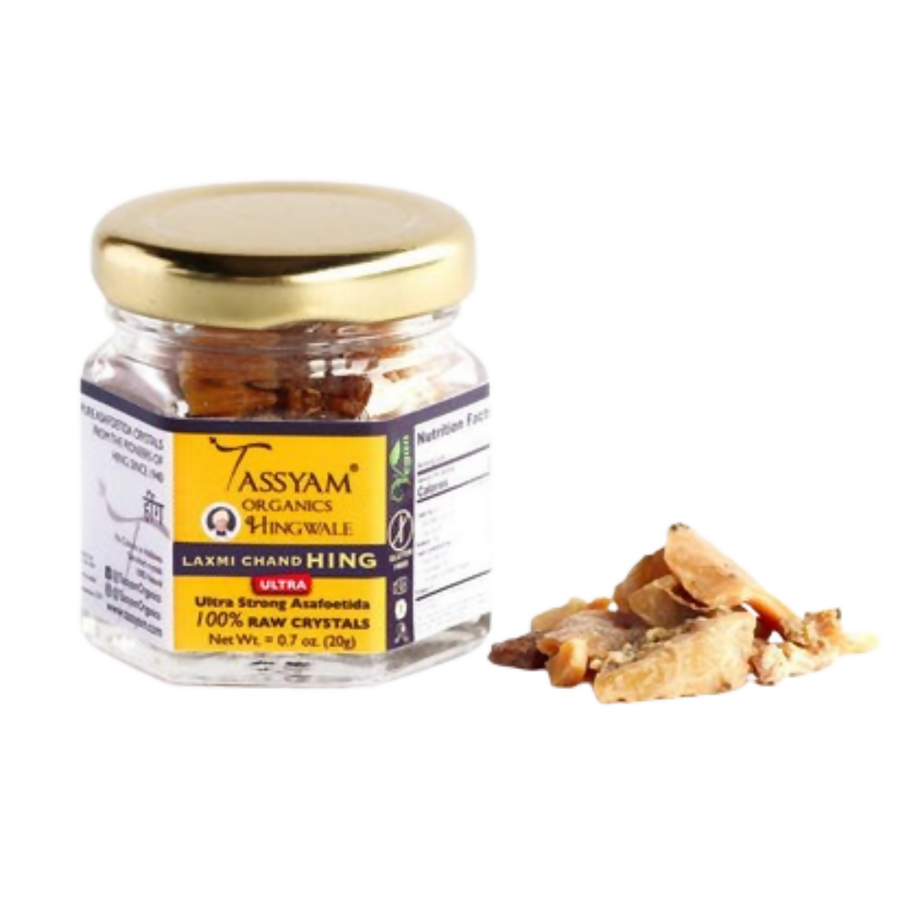 Tassyam Organics Laxmi Chand ULTRA Raw Hing Crystals | Grocsy