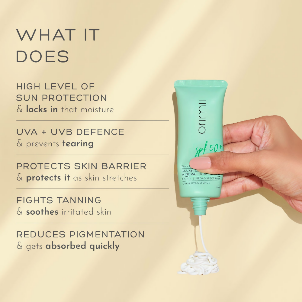 Orimii Chemical Shield Mineral Sunscreen SPF 50 PA++++ | Grocsy