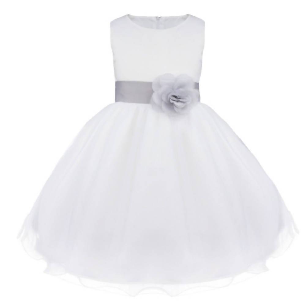 Asmaani Baby Girl's White Color Fancy Party Wear Dress (AS-DRESS-22053) | Grocsy