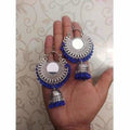 MS Fashion India Muskan Fancy Oxidized Blue Beaded Jhumka Earrings | Grocsy