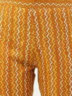 FIORRA Women's Yellow Cotton Straight Kurta Pant With Dupatta | Grocsy