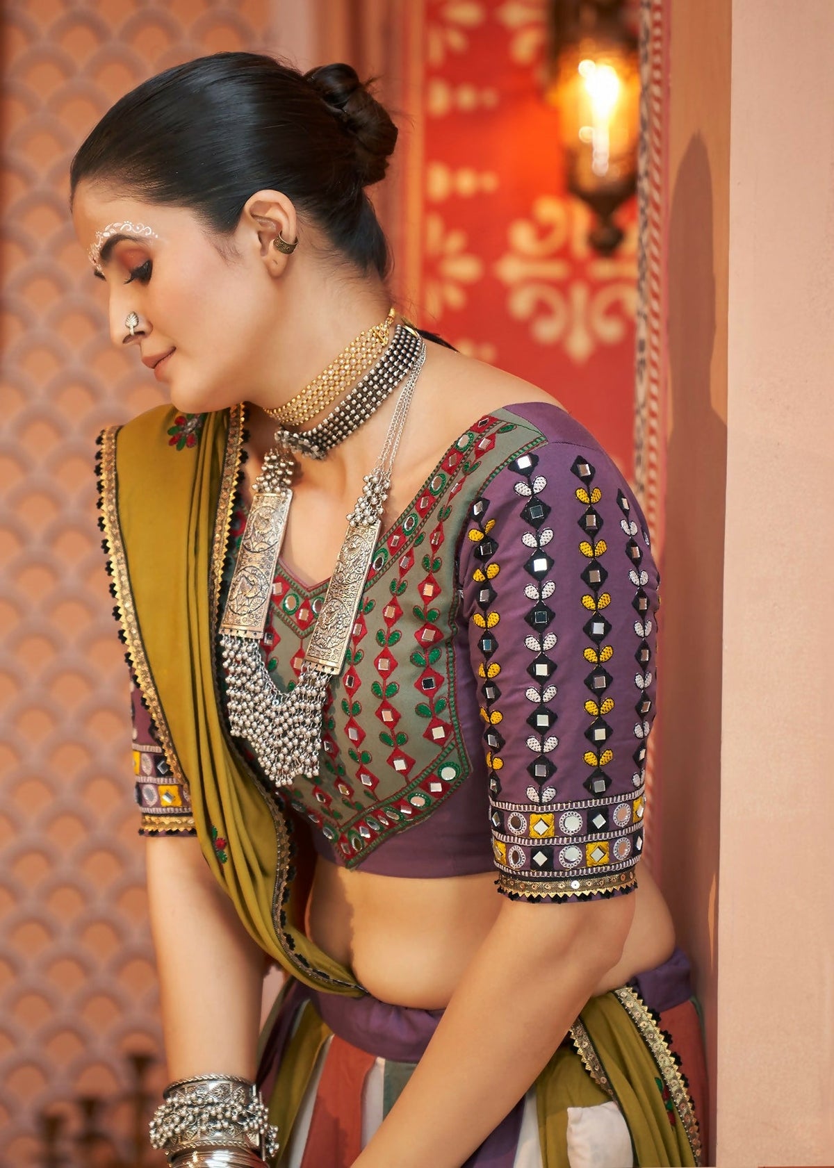 AI Fashion Multi Color Viscose Rayon Designer Navratri Lehenga Choli Collection | Grocsy
