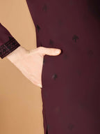 Vastranavya Maroon Exclusive Festival Wear Viscose Silk Thread with Sequence Embroidered Work Kurta with Dupatta | Grocsy