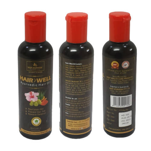 Deep Ayurveda Hair Well Ayurvedic Hair Oil | Grocsy