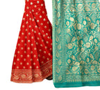 Vamika Red Weaving Banarasi Jacquard Saree | Grocsy