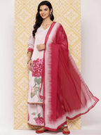 Ahalyaa Women's Traditional wear Kurta Set - Beige | Grocsy