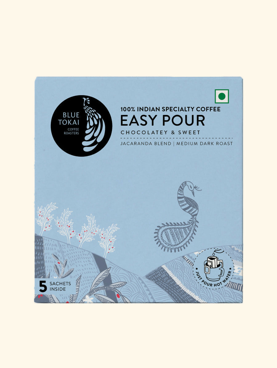 Blue Tokai Jacaranda Blend Medium Dark Roast Easy Pour Sachets | Grocsy