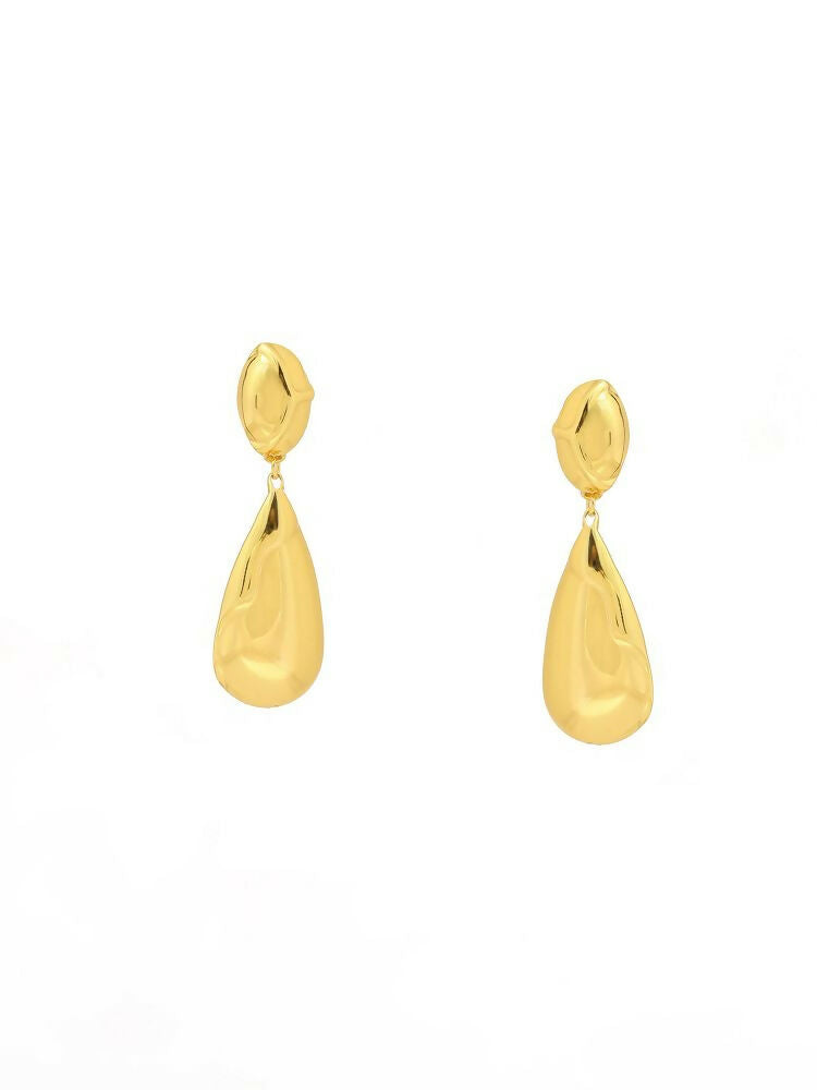 Golden Drop Earrings - Ruby Raang | Grocsy